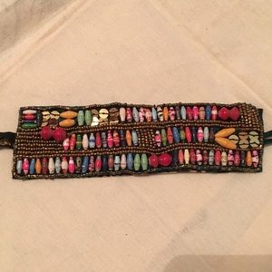 31 Bits beaded cuff bracelet